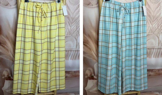 Lot de 2 Pantalons palazzos Jacquard confort ++++ du 40 au 50/52 