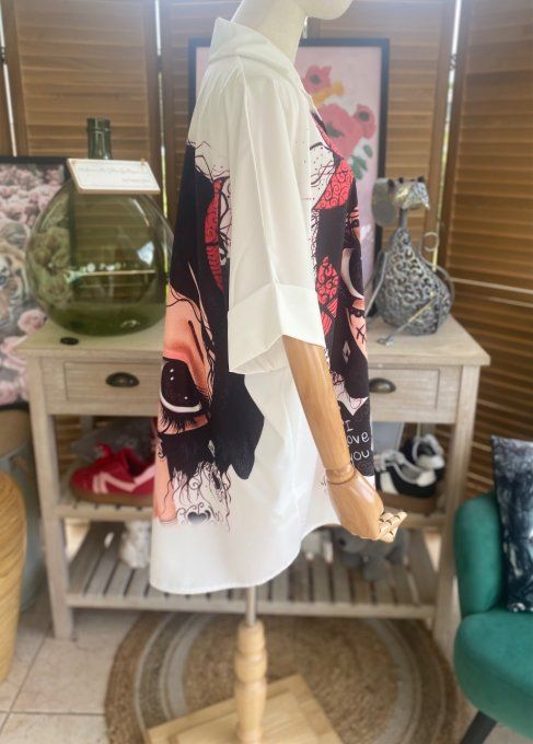 Chemise ample Catarina Mexican Skulls Dia de los Muertos du 40 au 50 