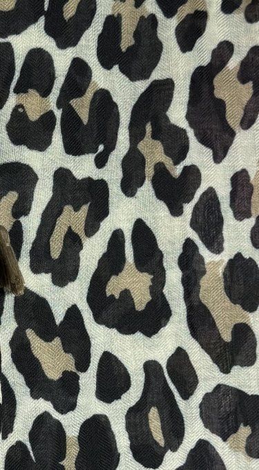 Grand Foulard Écharpe Léopard coton viscose douceur ++++ TOUTES TAILLES