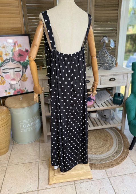 Robe trapèze longue à bretelles noire Betty boop du 40 au au 50/52