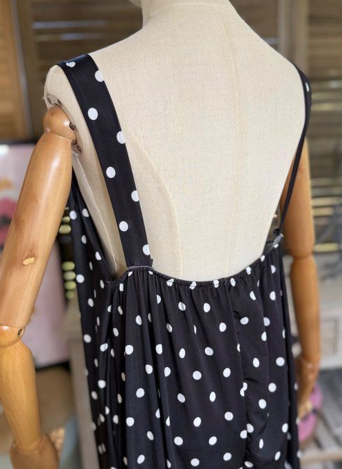 Robe trapèze longue à bretelles noire Betty boop du 40 au au 50/52