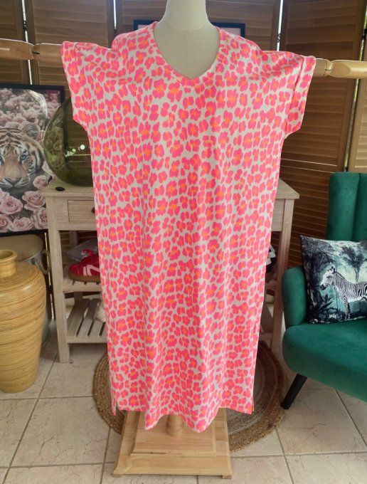 Pull tunique sans laine ample et long texturé rouge + collier du 42 au 52/54