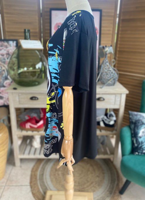 Top ample noir Snoopy & Woodstock in Love du 40 au 52