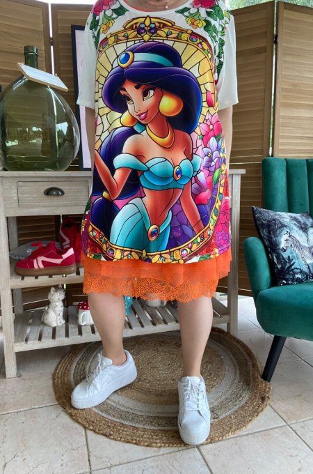 Top ample blanc Princesse Jasmine Aladin  du 40 au 52 