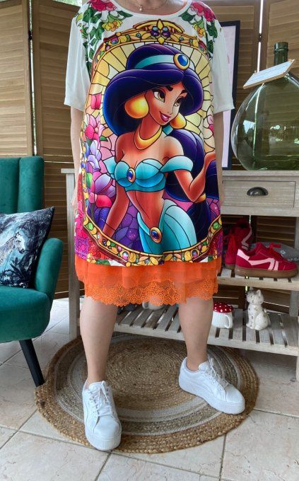 Top ample blanc Princesse Jasmine Aladin  du 40 au 52 