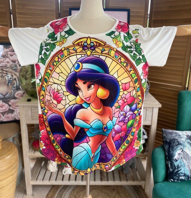 Top ample blanc Princesse Jasmine Aladin  du 40 au 52 