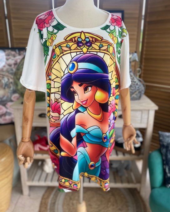 Top ample blanc Princesse Jasmine Aladin  du 40 au 52 