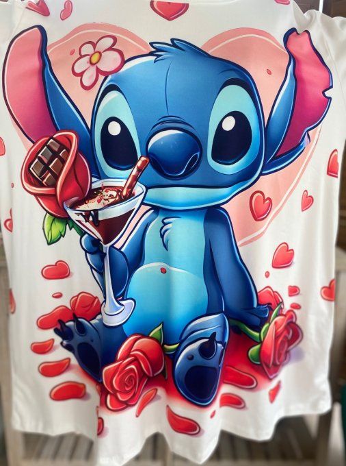 Top ample blanc Stitch in Love du 40 au 52