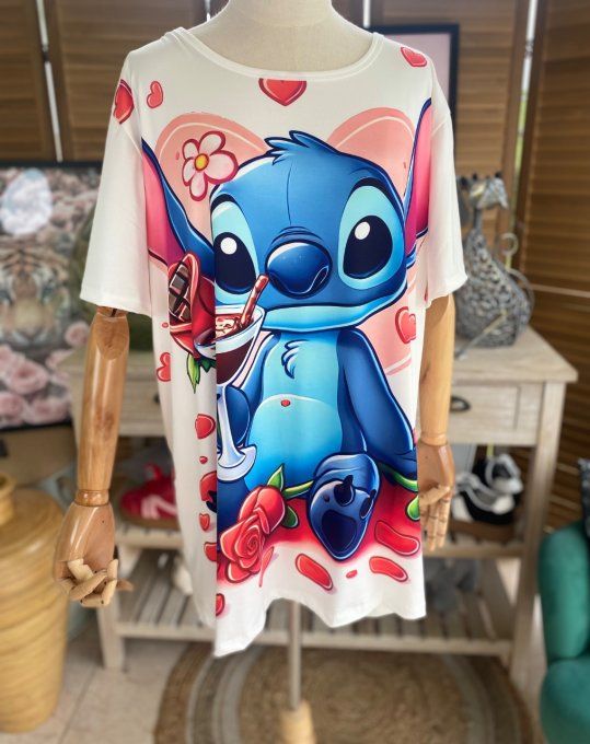 Top ample blanc Stitch in Love du 40 au 52
