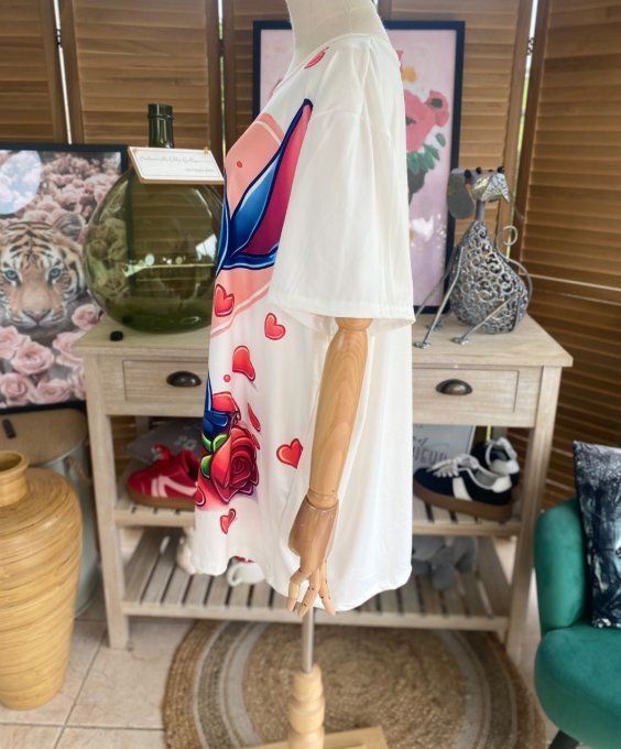 Top ample blanc Stitch in Love du 40 au 52