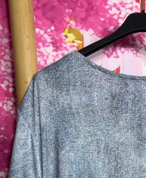 Robe trapèze longue effet jeans stone délavé Les Coquelicots Poppies du 42 au 54/56