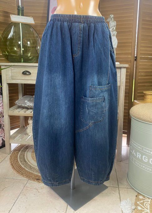 Pantalon Tenko Wide Leg jeans bleu brut du 40 au 46
