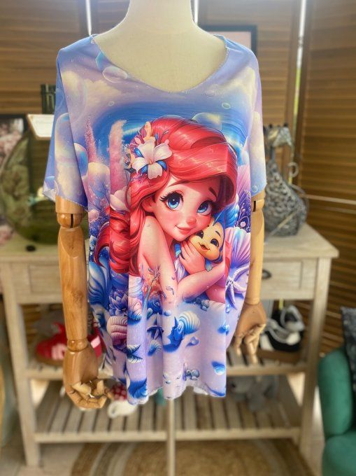 Top fin ample lilas parme Ariel la Sirène du 40 au 52