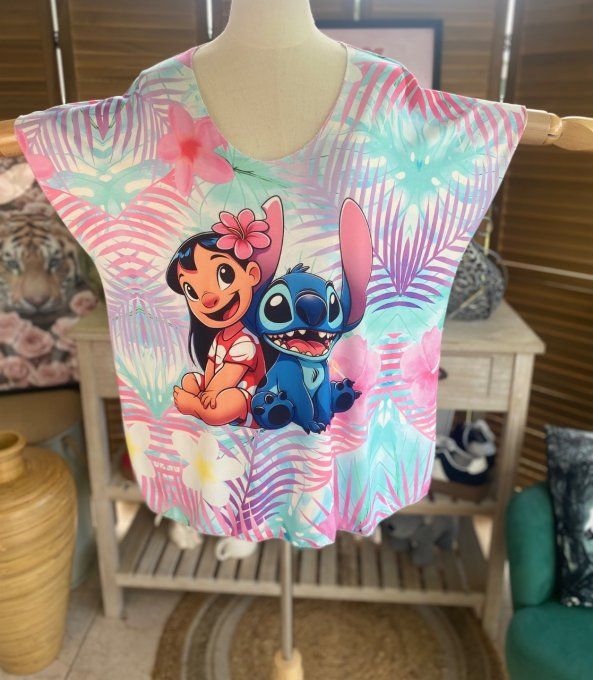 Top fin ample lilas parme tropical Lilo & Stitch du 40 au 52