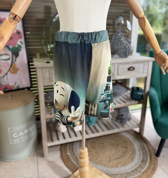 Ensemble short + top multicolore Snoopy cool rétro du 38 au 50/52