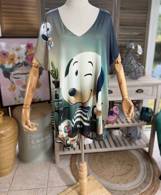 Ensemble short + top multicolore Snoopy cool rétro du 38 au 50/52