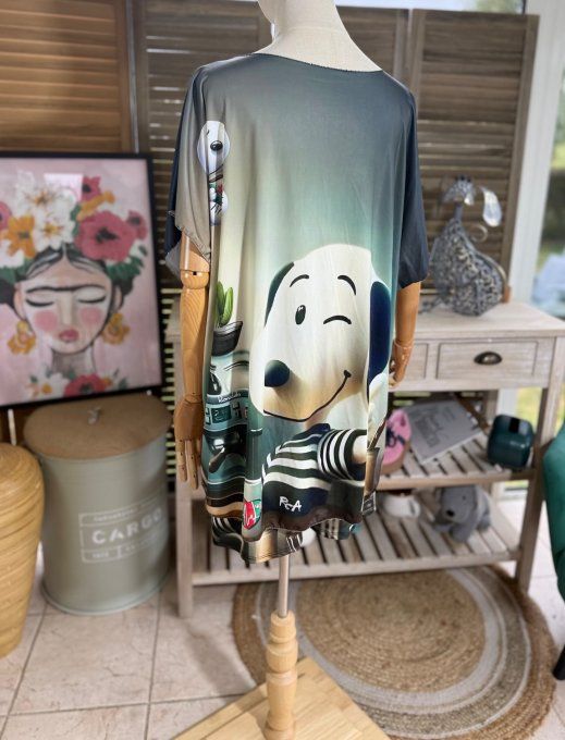 Ensemble short + top multicolore Snoopy cool rétro du 38 au 50/52