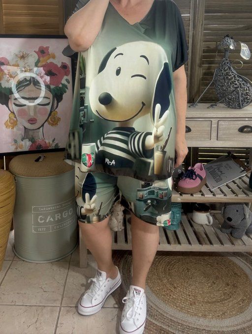 Ensemble short + top multicolore Snoopy cool rétro du 38 au 50/52