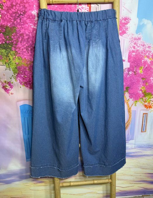 Jeans droit long cuisses larges stone clair Mina Rosa extensible ++++ du 42 au 52 