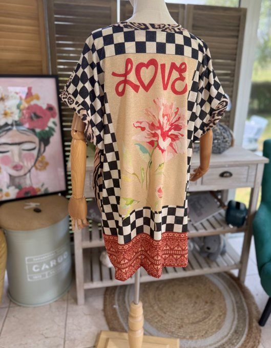 Top ample lurex pailleté doré Frida Kahlo Esprit Années Folles du 40 au 52