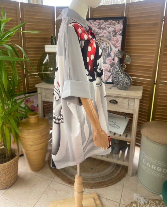 Chemise ample grise My Pretty Betty Boop du 40 au 50