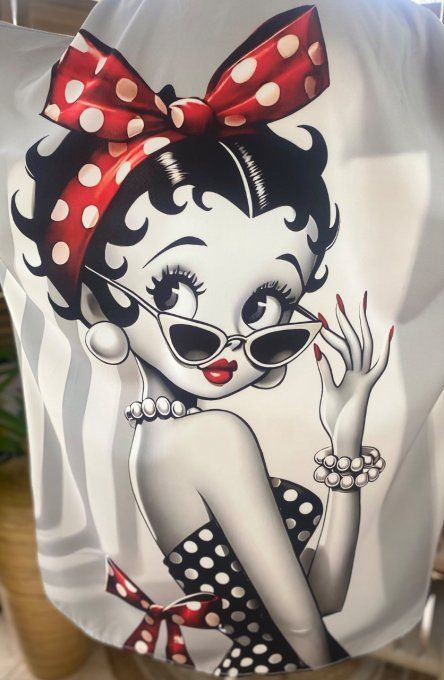 Chemise ample grise My Pretty Betty Boop du 40 au 50