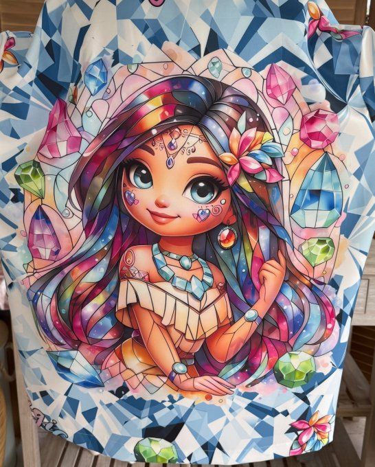 Veste blazer mosaïque multicolore manches réglables Les Fillettes Arc-en-Ciel du 42 au 52 et même +