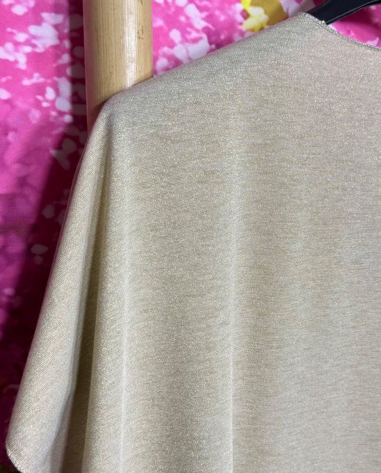 Tee-shirt ample Lurex pailleté doré Rainbow Hearts in Wonderful Land du 40 au 52/54
