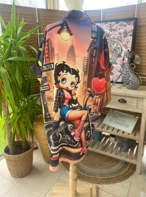 Chemise ample aspect Lin Betty Boop in New York City du 40 au 50