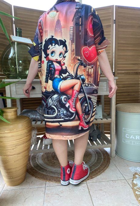 Chemise ample aspect Lin Betty Boop in New York City du 40 au 50