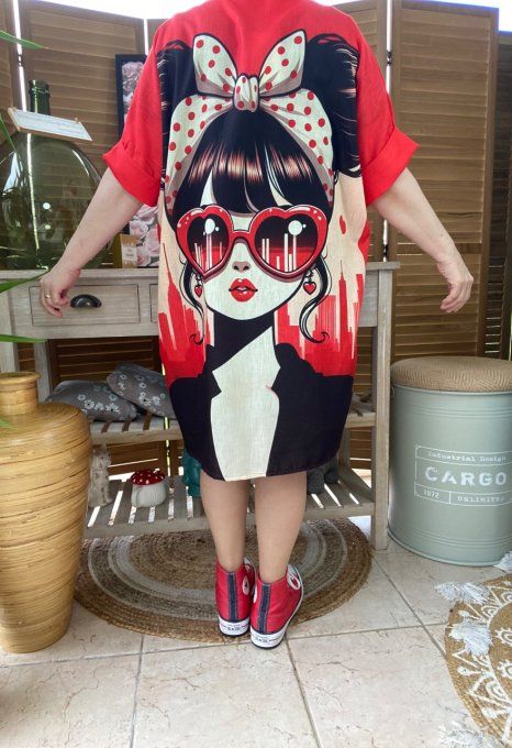 Chemise ample aspect Lin The Fashion Woman in Red du 40 au 50
