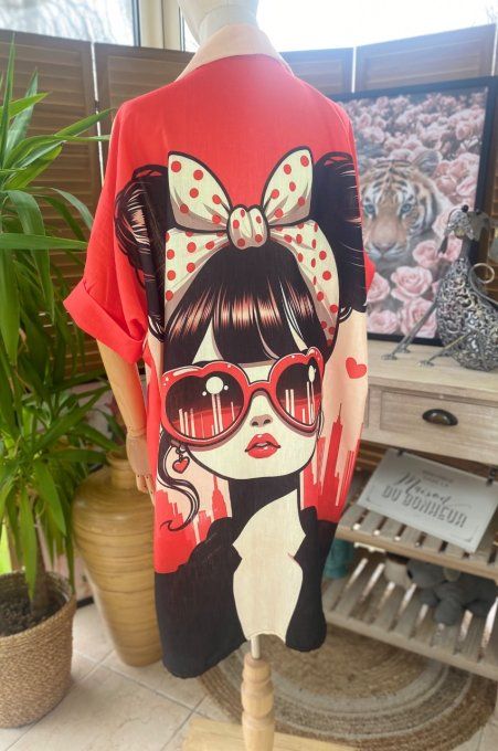 Chemise ample aspect Lin The Fashion Woman in Red du 40 au 50