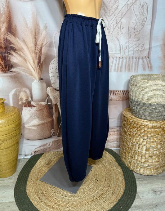 Pantalon Barrel Pants coupe dite "Balloon" marine confort +++ du 38 au 52
