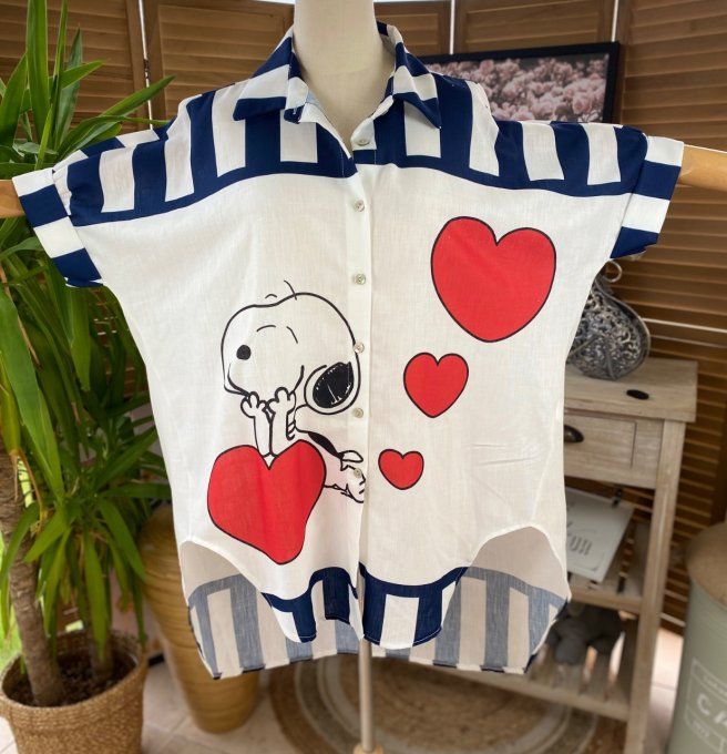 Chemise ample aspect Lin Snoopy du 40 au 50