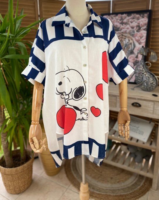 Chemise ample aspect Lin Snoopy du 40 au 50