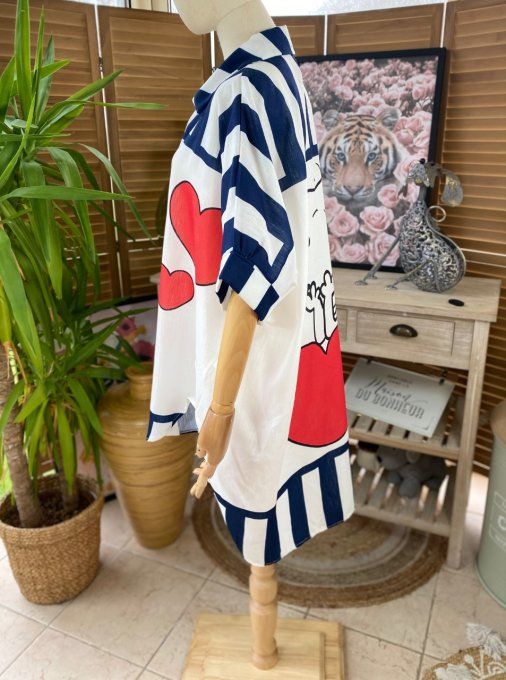 Chemise ample aspect Lin Snoopy du 40 au 50