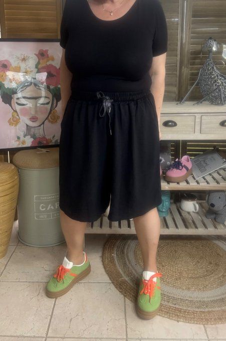 Short long / bermuda court noir confort & douceur ++++ du 38 au 52