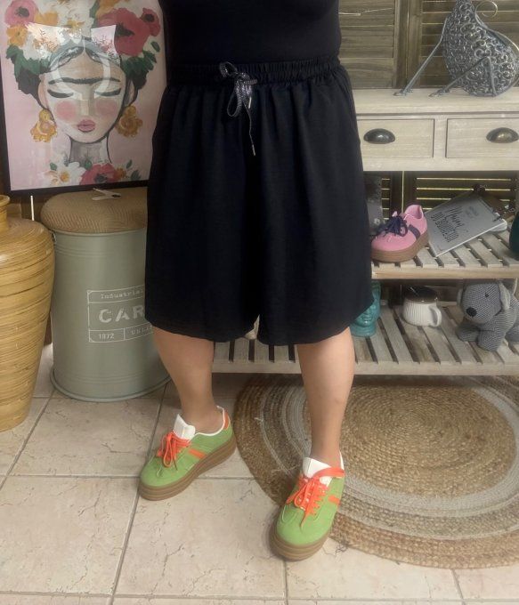 Short long / bermuda court noir confort & douceur ++++ du 38 au 52
