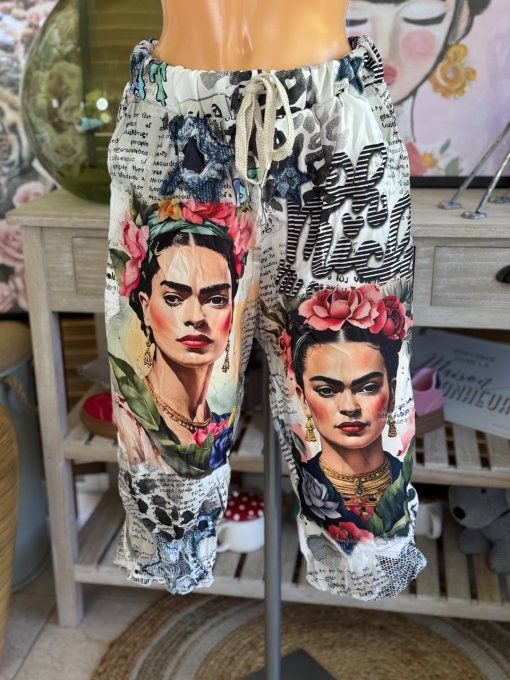 pantacourt (dit magique) multicolore Viva Frida Kahlo confort ++++ du 40 au 50/52