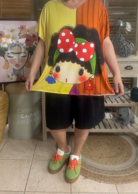 Top fin ample multicolore The Little Pretty Girl du 40 au 52 
