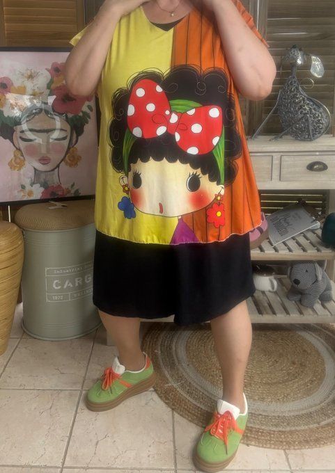 Top fin ample multicolore The Little Pretty Girl du 40 au 52 