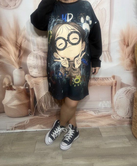 Robe ample noire Cool Pretty Lovely Girl confort ++++ du 38 au 48