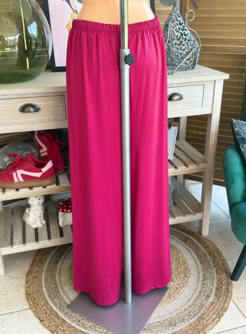 Pantalon Palazzo fuschia ultra extensible confort +++++ du 40 au 52