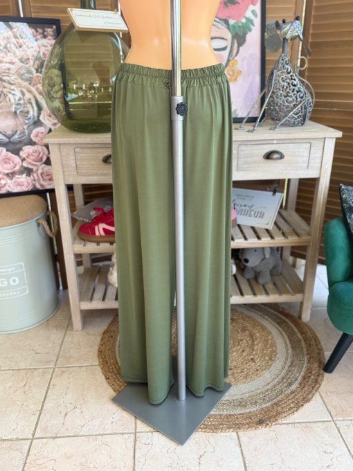 Pantalon Palazzo kaki ultra extensible confort +++++ du 40 au 52