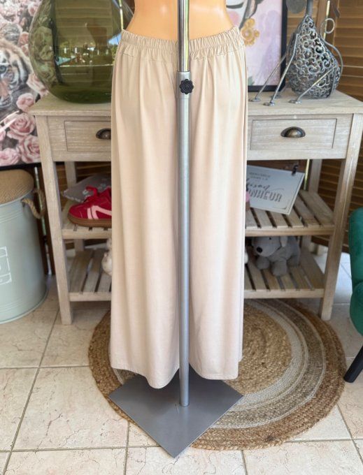 Pantalon Palazzo beige ultra extensible confort +++++ du 40 au 52
