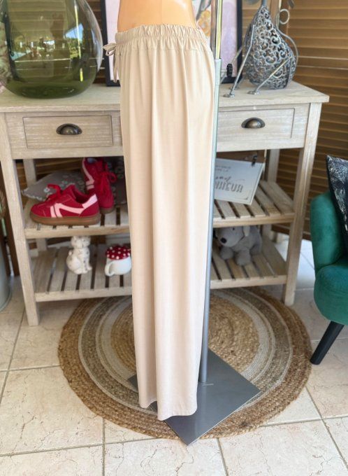 Pantalon Palazzo beige ultra extensible confort +++++ du 40 au 52