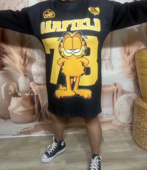 Robe ample noire Garfield American Base-Ball Team n°78 confort ++++ du 38 au 48