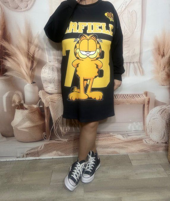 Robe ample noire Garfield American Base-Ball Team n°78 confort ++++ du 38 au 48