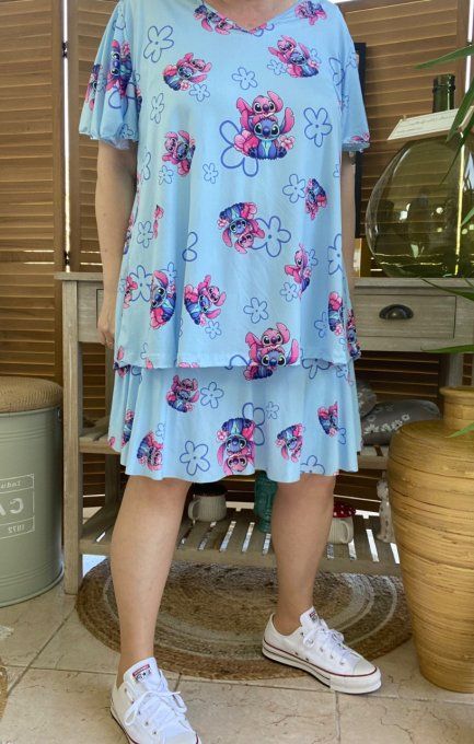 Jupe -short ample ciel Stitch du 38 au 54