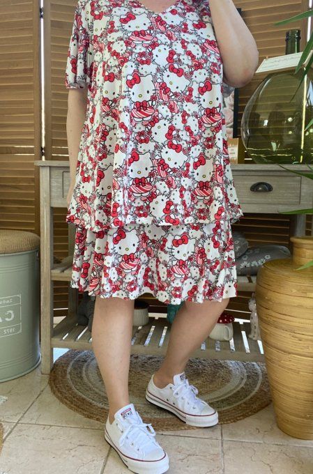 Jupe -short ample Hello Kitty du 38 au 54
